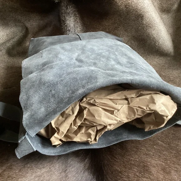 MAYKO Bags SLS Big Suede Leather Top Flap Satchel Crossbody Handbag Israel - Picture 7 of 12